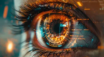 AI image of digital eye