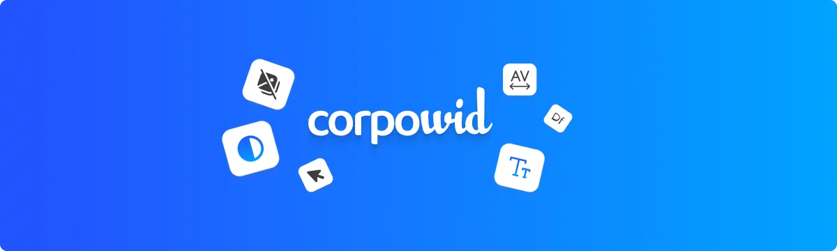 Corpowid - корпоративное фото логотипа с иконками