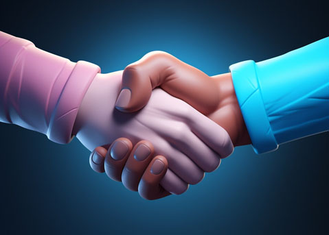 Photo of hands meaning cooperation